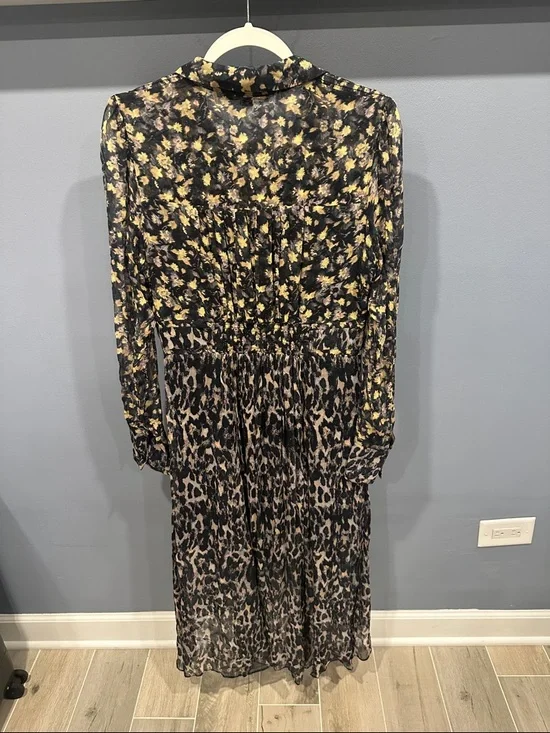 ALLSAINTS Liza Asa Dual Print High/Low Dress - Picture 3 of 9